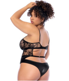 Body noir dos nu grande taille 